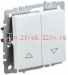 Выключатель жалюзи ИЭК BRITE 10А жемчуг (ВС10-1-5-БрЖ) BR-V15-0-10-K36