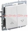 Выключатель жалюзи ИЭК BRITE 10А белый (ВС10-1-5-БрБ) BR-V15-0-10-K01
