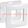 Рамка и суппорт для коробок КМКУ на 2 модуля белые IEK