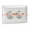 Розетка 2-м VALENZO защ. шторки с заземл. 6128x бел. ASD / IN HOME 4690612006406