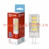 Лампа светодиодная LED-JCD 8Вт капсульная прозрачная 6500К холод. бел. G4 760лм 230В IN HOME 4690612