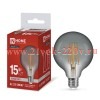 Лампа светодиодная LED-GL125-deco smoky шар дымчатая 15Вт 230В E27 4000К 1200лм IN HOME 469061205608