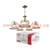 Люстра под лампу CLASSIC GRAND-CN-5E27-BR 5хE27 бел. плафон медн. корпус IN HOME 4690612068305