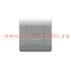 Розетка компьютерная NEW3-E 1хRJ45 серебр. CHINT 431417