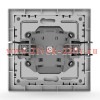 Розетка 1-м СП Pixel 16А IP20 без заземл. в сборе алюм. TOKOV ELECTRIC TKE-PX-R1F-C03