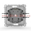 Розетка 1-м СП Pixel 16А IP20 с заземл. защ. шторки механизм алюм. TOKOV ELECTRIC TKE-PX-R1ZSF-C03