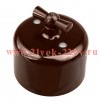 Выключатель 2-клавишный Ришелье, керамика коричневый Bironi R1-212-02