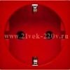 Розетка Daccord Metra45 2К+З без шторок винтовой зажим 2М, красная