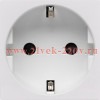 Розетка Daccord Metra45 2К+З со шторками винтовой зажим 2М, белая (аналог 077213 Mosaic)