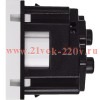 Розетка Daccord Metra45 2К+З 45° со шторками винтовой зажим 2М, белая (аналог 077245 Mosaic)