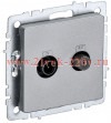 Розетка двойная ИЭК BRITE TV+SAT алюминий (РТВ/РСп12-БрА) BR-AF20-O-K47