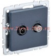 Розетка двойная ИЭК BRITE TV+SAT маренго (РТВ/РСп12-БрМ) BR-AF20-O-K35