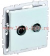 Розетка двойная ИЭК BRITE TV+SAT жемчуг (РТВ/РСп12-БрЖ) BR-AF20-O-K36