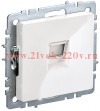 Розетка компьютерная ИЭК BRITE RJ45 кат.6 белый (РК11-БрБ) BR-K10-2-K01