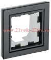 Рамка на 1 пост IP44 ИЭК BRITE черный (РУ-1-БрЧ-44) BR-M12-44-K02