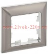 Рамка на 1 пост ИЭК BRITE пластик хром/никель (РУ-1-Бр) BR-M12-12-4-K23