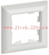 Рамка на 1 пост ИЭК BRITE пластик белый/белый (РУ-1-Бр) BR-M12-12-K01