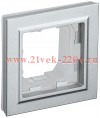 Рамка на 1 пост IP44 ИЭК BRITE алюминий (РУ-1-БрА-44) BR-M12-44-K47