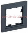 Рамка на 1 пост ИЭК BRITE графит (РУ-1-БрГ) BR-M12-K53