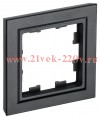 Рамка на 1 пост ИЭК BRITE черный (РУ-1-БрЧ) BR-M12-K02