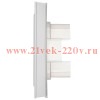 Рамка на 2 поста IP44 ИЭК BRITE арктический белый (РУ-2-БрАБ-44) BR-M22-44-K91