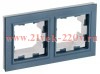 Рамка на 2 поста IP44 ИЭК BRITE маренго (РУ-2-БрМ-44) BR-M22-44-K35