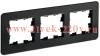 Рамка на 3 поста ИЭК BRITE стекло черный (РУ-3-2-Бр) BR-M32-G-41-K02