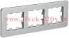 Рамка 3-м BRITE РУ-3-1-Бр метал. алюм. RE AL IEK BR-M32-M-21-K47
