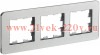 Рамка 3-м BRITE РУ-3-1-Бр метал. алюм. RE IEK BR-M32-M-01-K47