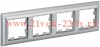 Рамка на 4 поста ИЭК BRITE пластик алюминий/алюминий (РУ-4-Бр) BR-M42-12-K47