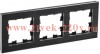 Рамка 3-м BRITE РУ-3-1-БрЧ металл черн. IEK BR-M32-M-K02