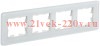 Рамка на 4 поста ИЭК BRITE стекло белый (РУ-4-2-Бр) BR-M42-G-41-K01