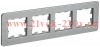 Рамка 4-м BRITE РУ-4-1-Бр метал. алюм. RE AL IEK BR-M42-M-21-K47