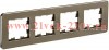 Рамка 4-м BRITE РУ-4-1-Бр метал. латунь RE IEK BR-M42-M-01-K49