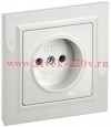 Розетка СП BRITE РСР10-1-0-БрБ 10А в сборе без заземл. без защ. шторок бел. IEK BR-R10-10-K01-F
