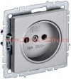 Розетка ИЭК BRITE 2P 10А алюминий (РС10-1-0-БрА) BR-R10-10-K47