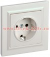 Розетка ИЭК BRITE 2P+E Schuko со шторками 16А в сборе жемчуг (РСР14-1-0-БрЖ) BR-R14-16-K36-F