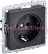 Розетка ИЭК BRITE 2P+E Schuko со шторками 16А черный (РС14-1-0-БрЧ) BR-R14-16-K02