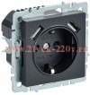 Зарядка ИЭК BRITE розетка 2Р+Е со шторками 16А с USB A+A 2,1А черный (РЮш10-1-БрЧ) BR-R14-16-U21-D21-K02