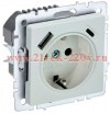 Зарядка ИЭК BRITE розетка 2Р+Е со шторками 16А с USB A+С 3,1А жемчуг (РЮш11-1-БрЖ) BR-R14-16-U22-018-K36