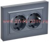Розетка BRITE 2-я с з/к без з/ш пл 16А в сб РСПл12-3-БрМ мар IEK BR-R27-16-K35-F