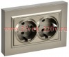 Розетка BRITE 2-я с з/к/ш пл 16А в сб. РСшПл12-3-БрШ шамп. IEK BR-R28-16-K37-F