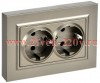 Розетка BRITE 2-я с з/к без з/ш пл 16А в сб РСПл12-3-БрШ шам IEK BR-R27-16-K37-F