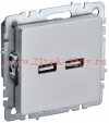 Зарядка ИЭК BRITE USB A+A 3,1А алюминий (РЮ10-1-БрА) BR-U21-D31-K47