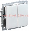 Выключатель 2-клавишный ИЭК BRITE 10А жемчуг (ВС10-2-0-БрЖ) BR-V20-0-10-K36
