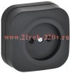 Розетка 1-ая ИЭК GLORY без заземления открытой установки 10А РС20-2-ХЧм черный матовый ERH10-K02M-10