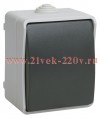 Выключатель кнопочный для открытой установки ИЭК ФОРС ВСк20-1-0-ФСр IP54 серый EVS13-K03-10-54-DC