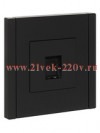 Розетка компьютерная RJ45 кат.5E ИЭК FORTE&PIANO FP132 черный FP-K10-1-K02