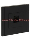 Розетка компьютерная RJ45 кат.6 ИЭК FORTE&PIANO FP131 черный FP-K10-2-K02