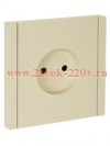 Розетка без заземления ИЭК FORTE&PIANO FP417 10А шторки ваниль FP-R13-10-K10